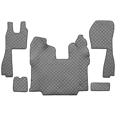 Imagem de F CORE FL10 GRAY Conjunto de tapete chão Couro artificial à frente 5 cinzento