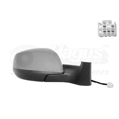 Imagem de Espelho retrovisor Van Wezel 3702818 à direita com subcapa completo, convexo, para regulação eléctrica dos espelhos, aquecível