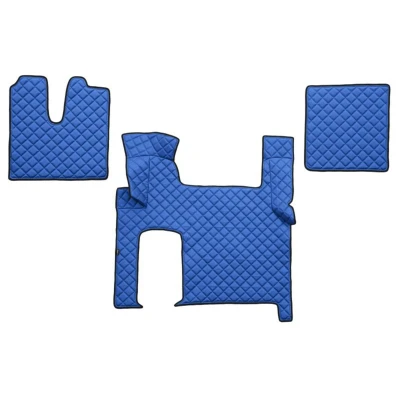 Imagem de F CORE FL06 BLUE Conjunto de tapete chão Couro artificial à frente 3 Azul medida
