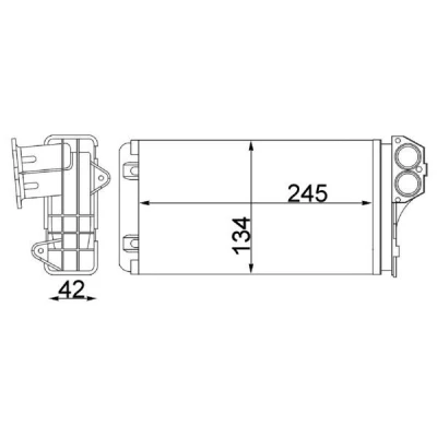 Imagem de MAHLE ORIGINAL AH 88 000S Radiador Quente PEUGEOT: 206 Hatchback, Van, CITROËN: Xsara Picasso