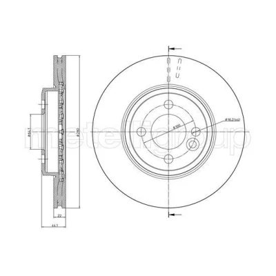 Imagem de METELLI Disco de travão MINI: Hatchback, Countryman, Clubman 280,0mm 22,0mm 4 64,0mm ventilado pintado 23 0940C 34116774985,34116858651