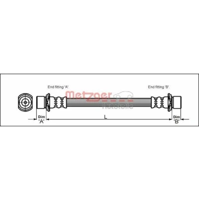 Imagem de METZGER 4111421 Mangueira de Travão 302 F10 x 1 TOYOTA: RAV4 I SUV