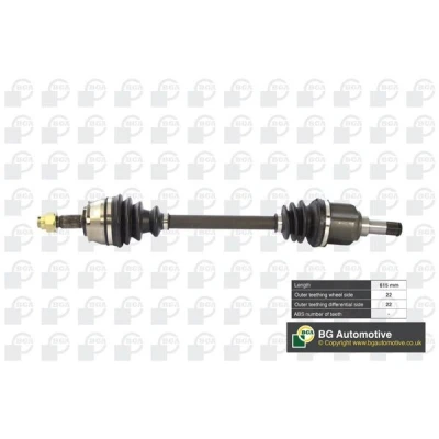 Imagem de BGA DS2201L Veio de transmissão Eixo dianteiro, lado esquerdo 605, 605mm FIAT: Punto II Hatchback