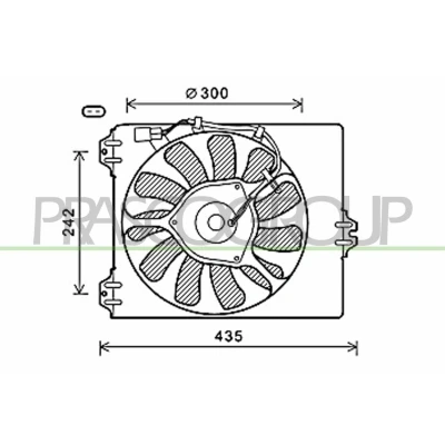 Imagem de PRASCO FT360F002 Ventilador de Radiador 300 110