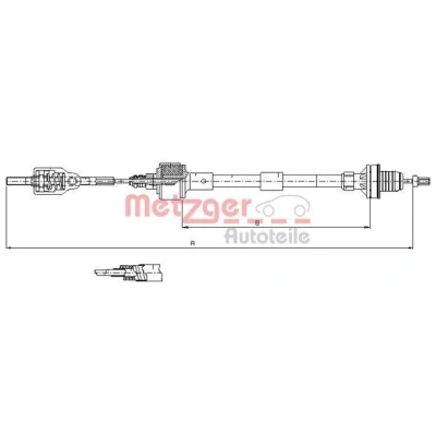 Imagem de METZGER 11.2533 Cabo de Embreagem COFLE OPEL: Corsa B Hatchback