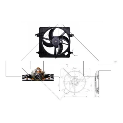Imagem de NRF 47259 ventilador de radiador 320 12 70 com estrutura do (caixilho) FORD: KA Hatchback