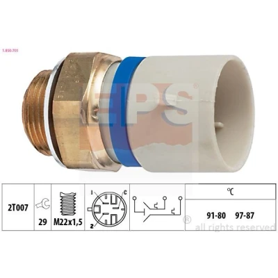 Imagem de EPS 1.850.701 Interruptor de temperatura, ventilador do radiador M22x1,5 Made in Italy OE Equivalent VOLVO: V40 Carrinha, S40 I