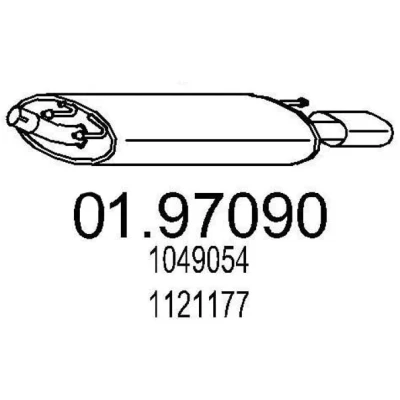 Imagem de MTS 01.97090 Panela de escape traseira 810 FORD: Puma