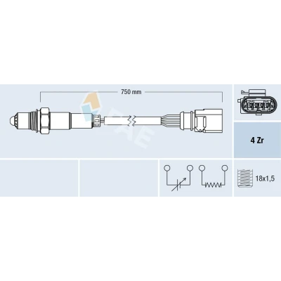 Imagem de FAE 77399 Sonda lambda VOLKSWAGEN: Polo V Hatchback, Scirocco III, Golf 6 Cabrio, SKODA: Fabia 2
