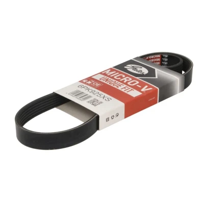 Imagem de GATES 6PK925XS Correia trapezoidal estriada 925 6 Aramida, EPDM (borracha de etileno propileno dieno) FleetRunner Micro V
