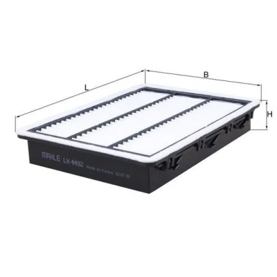 Imagem de MAHLE ORIGINAL LX 4492 Filtro de ar 43,0 200 279,5 Cartucho filtrante HYUNDAI: Tucson, ix35, KIA: Sportage IV