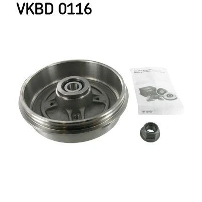 Imagem de SKF VKBD 0116 Tambor de Travão com o rolamento da roda integrado 234 RENAULT: CLIO 2, 2 Kasten