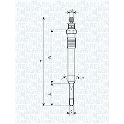 Imagem de MAGNETI MARELLI 062900001304 Vela incandescente 11V 10A M10X1 PEUGEOT: 307 Hatchback, 306 206 CITROËN: C4 I Hatchback