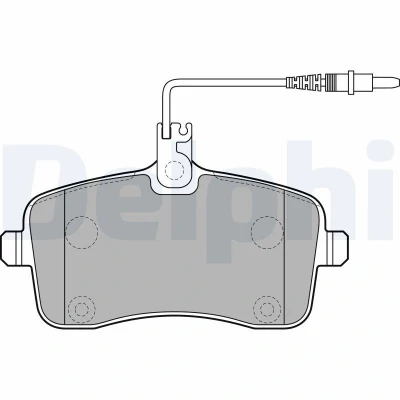 Imagem de DELPHI LP2282 Jogo de pastilhas para travão disco incl. contacto aviso desgaste com chapa anti ruído sem acessórios PEUGEOT: 407 SW