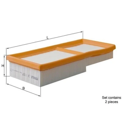 Imagem de MAHLE ORIGINAL LX 1137/S Filtro de ar 50,1 118 272,0 Cartucho filtrante MERCEDES BENZ: SLK