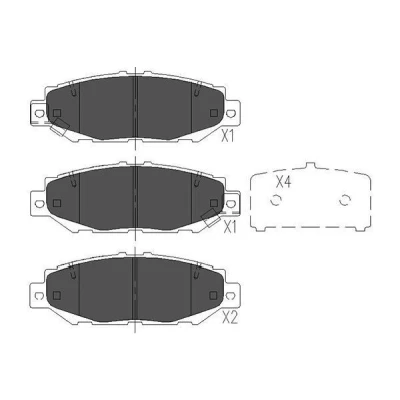 Imagem de KAVO PARTS KBP 9062 Jogo de pastilhas para travão disco com avisador sonoro desgaste