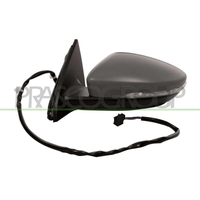 Imagem de Espelho retrovisor Prasco Premium VG0557304P esquerda cromado, com subcapa elétrico aquecível, não esférico