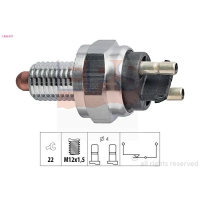 Imagem de EPS 1.860.071 Interruptor, luz de marcha atrás Made in Italy OE Equivalent