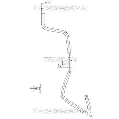 Imagem de TRISCAN 8516 16040 Tubo hidráulico, direcção da caixa direção para o reservatório de expansão FORD: Transit Mk5 Van