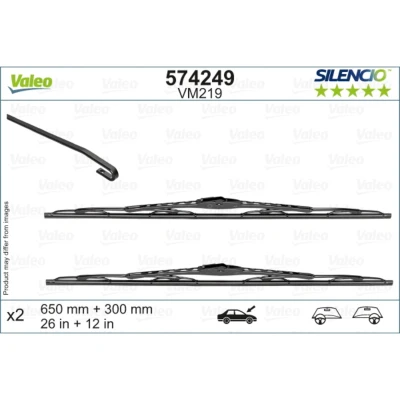Imagem de Escova do limpa vidros Valeo 574249 à frente de em arco NISSAN: Note II Hatchback