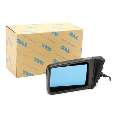 Imagem de Espelho retrovisor Tyc 321 0020 esquerda com subcapa ajuste: tirantes, plano, tom azul MERCEDES BENZ: 190, W124 Sedan, Carrinha