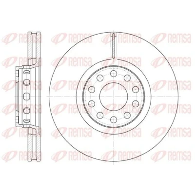 Imagem de REMSA 6592.10 Disco de travão Eixo dianteiro 314, 314 30 10 ventilado AUDI: A6 C5 Avant, A4 B7 C6 VOLKSWAGEN: Passat B5 GP Sedan