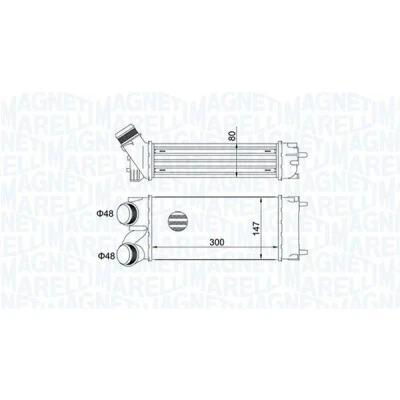 Imagem de MAGNETI MARELLI 351319204670 Intercooler CITROËN: C4 I Hatchback, Berlingo II Van, PEUGEOT: Partner Van