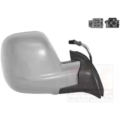 Imagem de Espelho retrovisor Van Wezel 0906828 à direita com subcapa completo, convexo, para regulação eléctrica dos espelhos, dobrável electricamente,