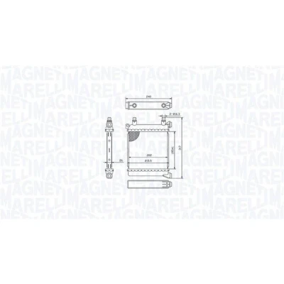 Imagem de MAGNETI MARELLI 350213214500 Radiador, arrefecimento do motor para veículos com caixa de velocidades manual 195 202 26 Aletas refrigeração soldadas