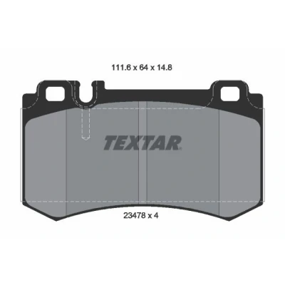 Imagem de TEXTAR 2347802 Jogo de pastilhas para travão disco preparado indicador aviso desgaste MERCEDES BENZ: CLK Coupe, Classe S Sedan