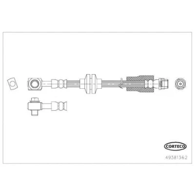 Imagem de CORTECO 49381362 Mangueira de Travão 500mm MINI: Hatchback
