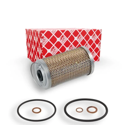 Imagem de FEBI BILSTEIN 171784 Filtro de óleo com retentor Cartucho filtrante MERCEDES BENZ: 190, W123 Sedan, Classe G SUV
