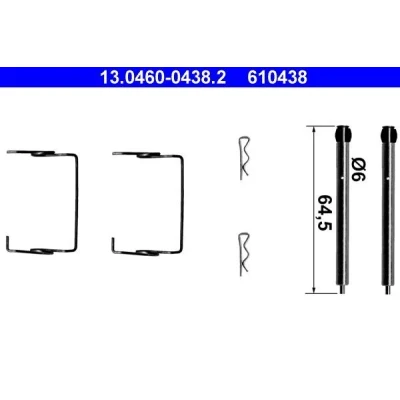 Imagem de ATE 13.0460 0438.2 Kit de acessórios, pastilhas travão