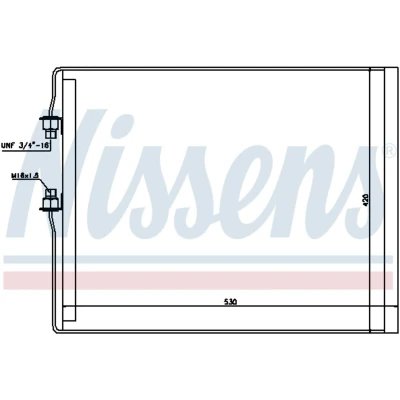 Imagem de NISSENS 94990 Condensador sem secador Alumínio 530 R 134a