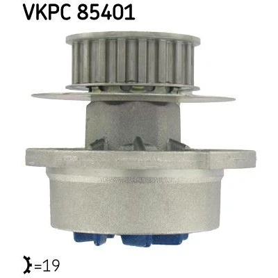 Imagem de SKF VKPC 85401 Bomba de água 19 com juntas Metal para accionamento da correia dentada OPEL: Corsa A CC, TR, Kadett E CC