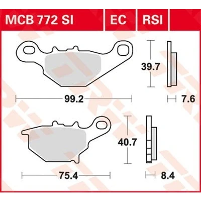 Imagem de TRW Sinter Offroad Racing MCB772RSI Jogo de pastilhas para travão disco