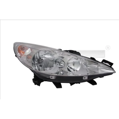Imagem de TYC 20 1059 00 21 Farol Principal à direita H7/H1 para circulação pela PEUGEOT: 207 Hatchback, SW, CC