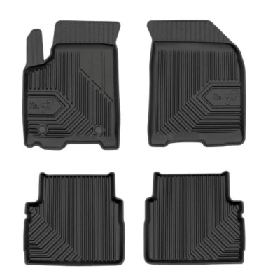 Imagem de FROGUM No. 77 77408968 Conjunto de tapete chão Borracha à frente e atrás 4 preto medida CHEVROLET: Aveo / Kalos Hatchback