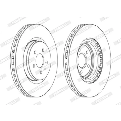 Imagem de FERODO PREMIER DDF1001C Disco de travão 305 28 5 ventilado revestido com parafusos ALFA ROMEO: 147, 156 Sportwagon, Sedan