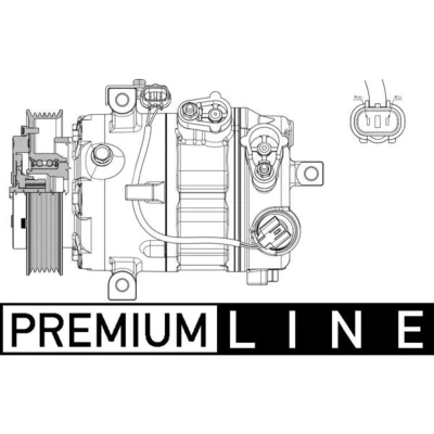 Imagem de MAHLE ORIGINAL ACP 637 000P Compressor 6VS16e 12V PAG 46 YF R1234yf, R134a