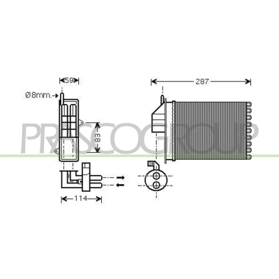 Imagem de PRASCO FT019H001 Radiador Quente FIAT: Seicento / 600 Hatchback