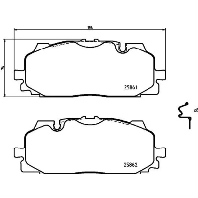Imagem de HELLA 8DB 355 021 641 Jogo de pastilhas para travão disco preparado indicador aviso desgaste com acessórios AUDI: A4 B9 Avant, Q7