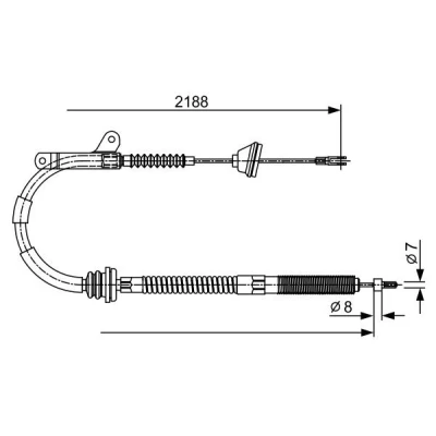 Imagem de BOSCH 1 987 477 879 Cabo de Freio Mão 2188 VOLVO: 740 Sedan