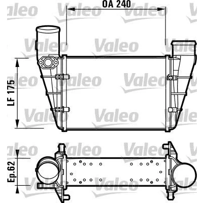Imagem de VALEO 817625 Intercooler Alumínio AUDI: A4 B5 Avant, A6 C5 Sedan, VOLKSWAGEN: Passat Variant, Sedan