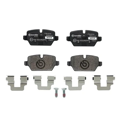 Imagem de BREMBO P 06 037X Jogo de pastilhas para travão disco preparado indicador aviso desgaste com parafusos pinça acessórios
