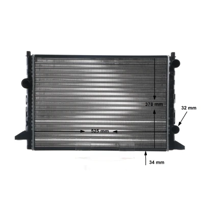 Imagem de MAHLE ORIGINAL CR 508 000S Radiador, arrefecimento do motor para veículos sem ar condicionado 525 377 34 Aletas de refrigeração unidas mecanicamente