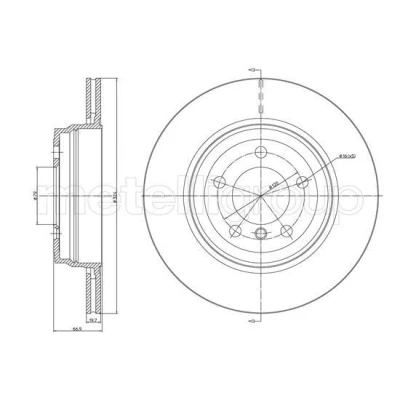 Imagem de METELLI Disco de travão BMW: 7 324,0mm 19,7mm 5 79,0mm ventilado pintado 23 1683C 34211166127,34216864045 Discos