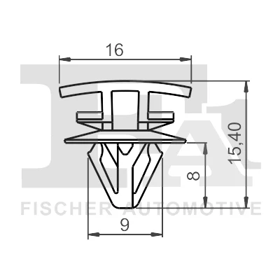 Imagem de FA1 22 40040.5 Grampo, friso branco RENAULT: Kangoo I