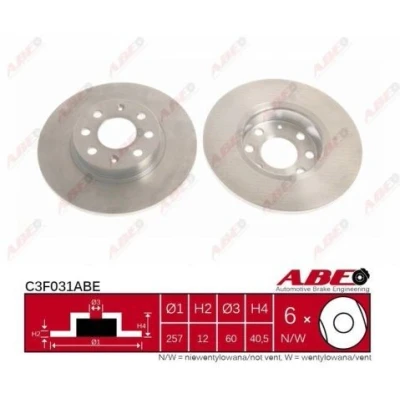 Imagem de KRAFT 6043003 Disco de travão Eixo dianteiro 257 12 cheio OPEL: Corsa D Hatchback, FIAT: Grande Punto Hatchback