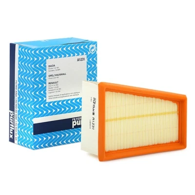 Imagem de PURFLUX A1231 Filtro de ar 69 140 177 Cartucho filtrante RENAULT: LAGUNA 2 Grandtour, MEGANE 1 Coach, CLIO 2, DACIA: Duster SUV, Sandero I, LOGAN